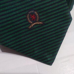 Vintage Green Silk Tommy Hilfiger Tie  NEW